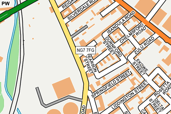 NG7 7FG map - OS OpenMap – Local (Ordnance Survey)