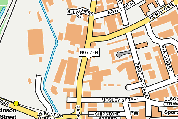 NG7 7FN map - OS OpenMap – Local (Ordnance Survey)