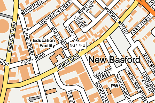 NG7 7FU map - OS OpenMap – Local (Ordnance Survey)