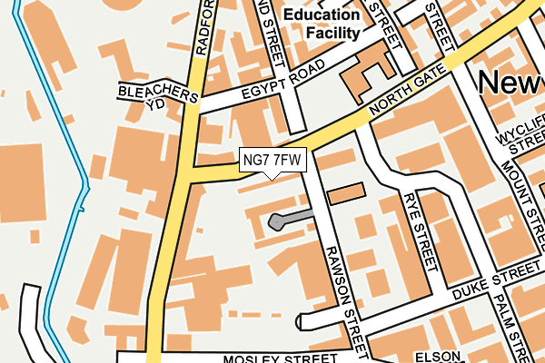 NG7 7FW map - OS OpenMap – Local (Ordnance Survey)