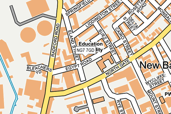 NG7 7GD map - OS OpenMap – Local (Ordnance Survey)