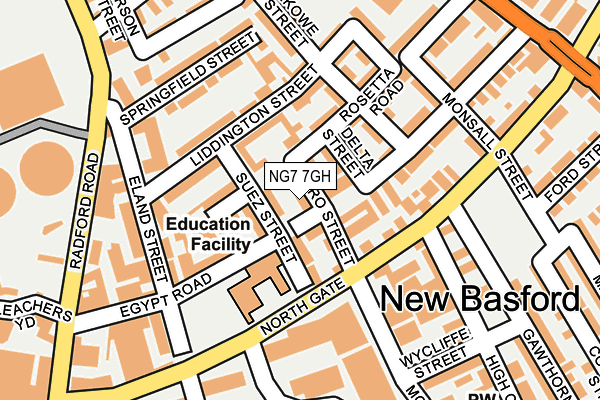 NG7 7GH map - OS OpenMap – Local (Ordnance Survey)