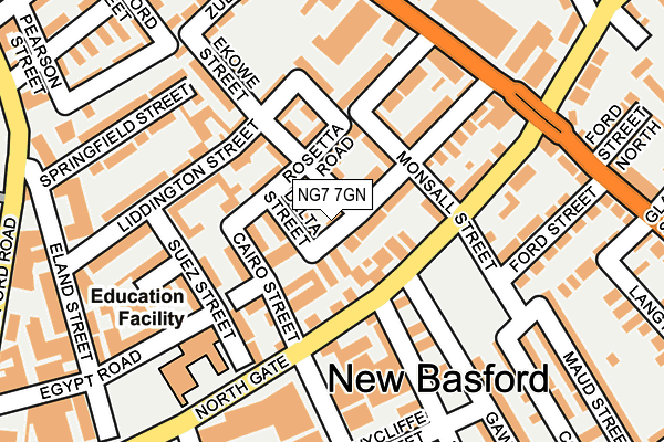 NG7 7GN map - OS OpenMap – Local (Ordnance Survey)