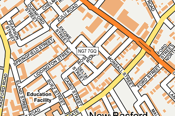 NG7 7GQ map - OS OpenMap – Local (Ordnance Survey)