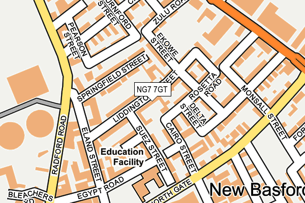 NG7 7GT map - OS OpenMap – Local (Ordnance Survey)