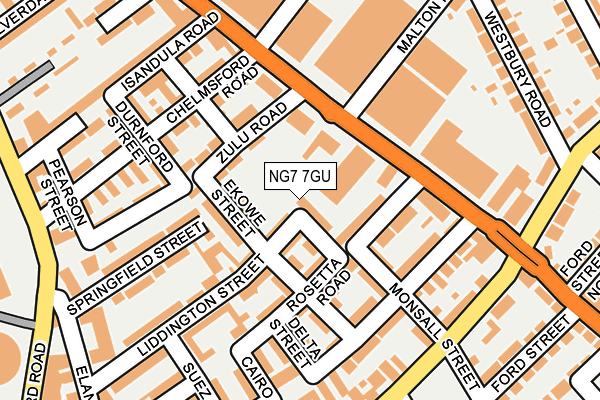 NG7 7GU map - OS OpenMap – Local (Ordnance Survey)