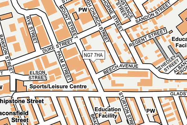 NG7 7HA map - OS OpenMap – Local (Ordnance Survey)