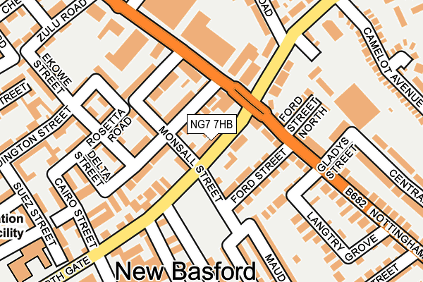 NG7 7HB map - OS OpenMap – Local (Ordnance Survey)