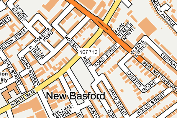 NG7 7HD map - OS OpenMap – Local (Ordnance Survey)