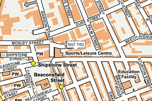 NG7 7HQ map - OS OpenMap – Local (Ordnance Survey)