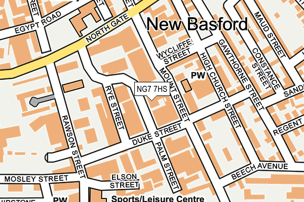 NG7 7HS map - OS OpenMap – Local (Ordnance Survey)