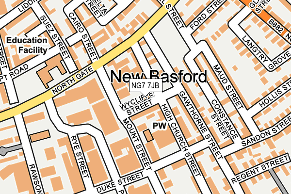 NG7 7JB map - OS OpenMap – Local (Ordnance Survey)