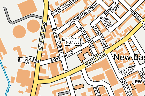 NG7 7JJ map - OS OpenMap – Local (Ordnance Survey)