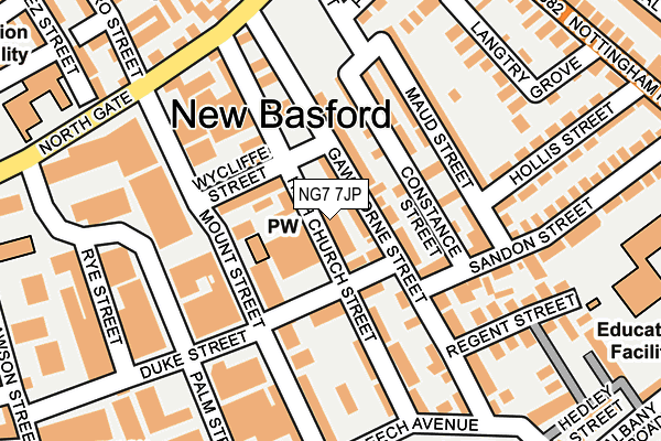 NG7 7JP map - OS OpenMap – Local (Ordnance Survey)