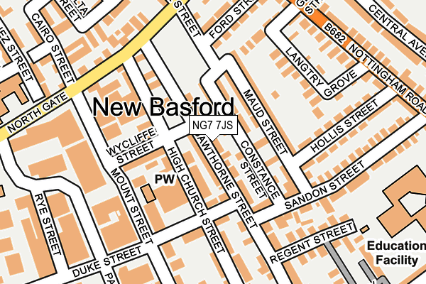 NG7 7JS map - OS OpenMap – Local (Ordnance Survey)