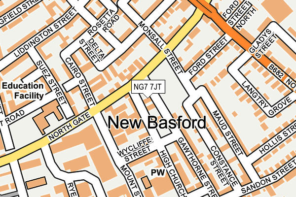 NG7 7JT map - OS OpenMap – Local (Ordnance Survey)