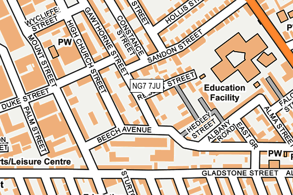 NG7 7JU map - OS OpenMap – Local (Ordnance Survey)