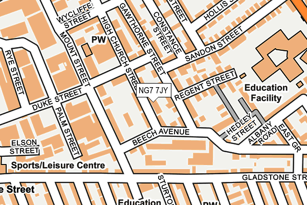 NG7 7JY map - OS OpenMap – Local (Ordnance Survey)