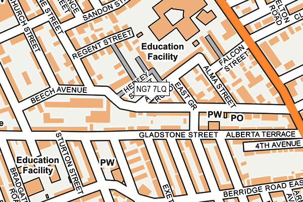 NG7 7LQ map - OS OpenMap – Local (Ordnance Survey)