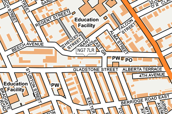 NG7 7LR map - OS OpenMap – Local (Ordnance Survey)