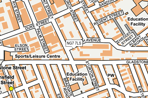 NG7 7LS map - OS OpenMap – Local (Ordnance Survey)