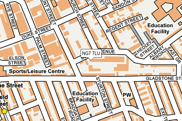 NG7 7LU map - OS OpenMap – Local (Ordnance Survey)