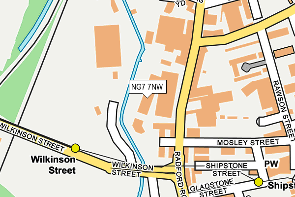 NG7 7NW map - OS OpenMap – Local (Ordnance Survey)