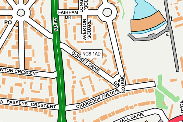 NG8 1AD map - OS OpenMap – Local (Ordnance Survey)