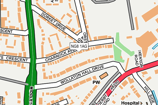 NG8 1AG map - OS OpenMap – Local (Ordnance Survey)