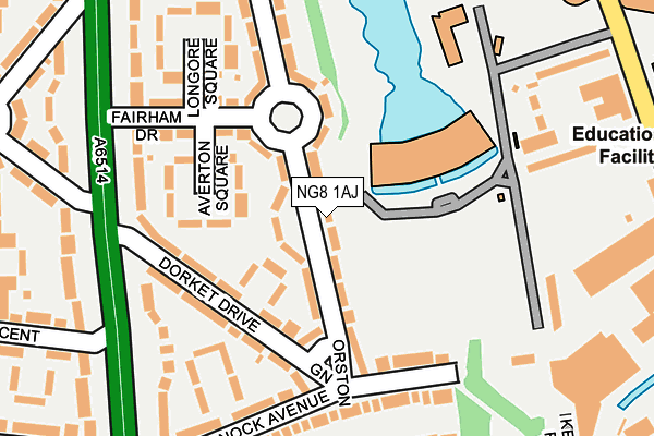 NG8 1AJ map - OS OpenMap – Local (Ordnance Survey)