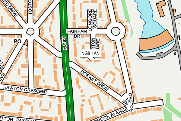 NG8 1AN map - OS OpenMap – Local (Ordnance Survey)