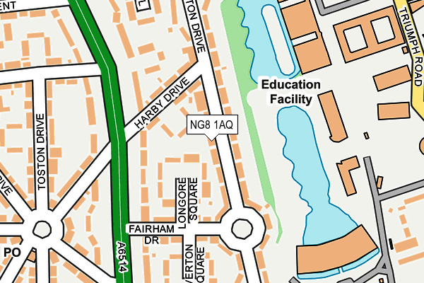 NG8 1AQ map - OS OpenMap – Local (Ordnance Survey)