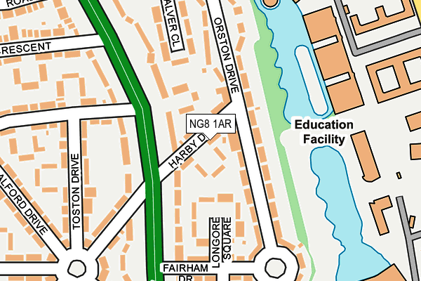 NG8 1AR map - OS OpenMap – Local (Ordnance Survey)