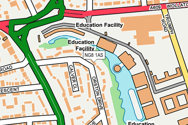 NG8 1AS map - OS OpenMap – Local (Ordnance Survey)