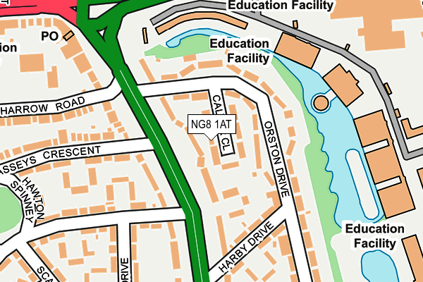 NG8 1AT map - OS OpenMap – Local (Ordnance Survey)