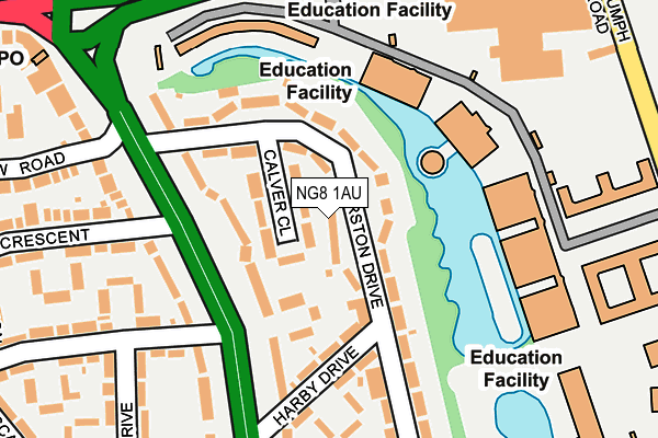 NG8 1AU map - OS OpenMap – Local (Ordnance Survey)