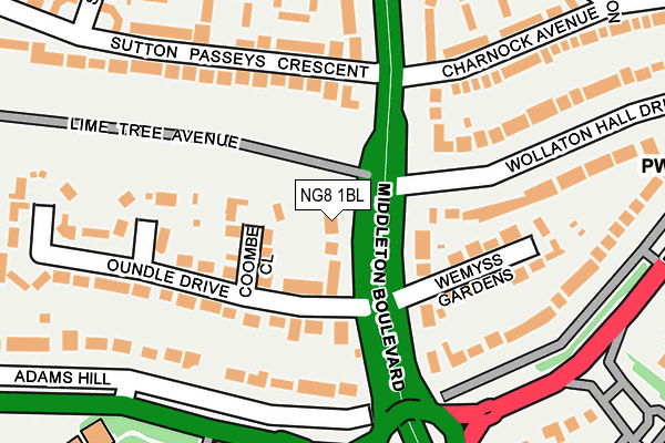 NG8 1BL map - OS OpenMap – Local (Ordnance Survey)