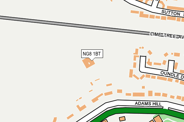 NG8 1BT map - OS OpenMap – Local (Ordnance Survey)