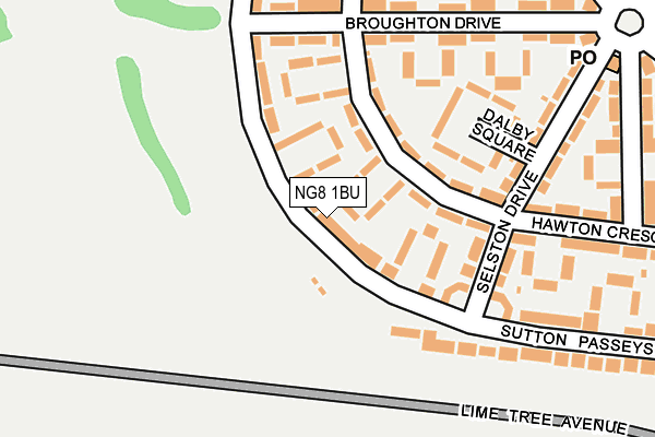 NG8 1BU map - OS OpenMap – Local (Ordnance Survey)