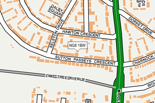 NG8 1BW map - OS OpenMap – Local (Ordnance Survey)