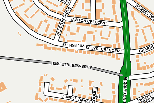 NG8 1BX map - OS OpenMap – Local (Ordnance Survey)