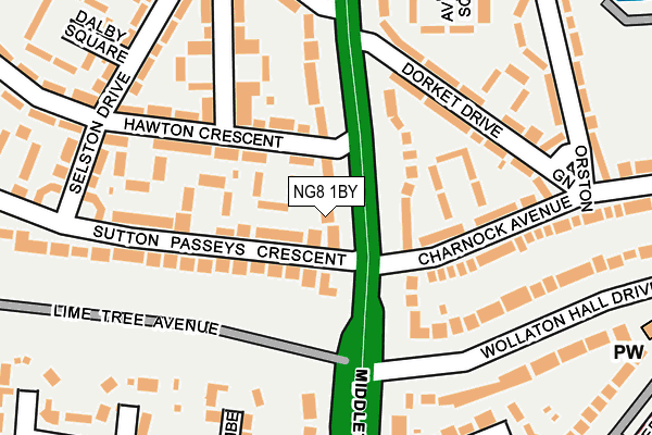 NG8 1BY map - OS OpenMap – Local (Ordnance Survey)