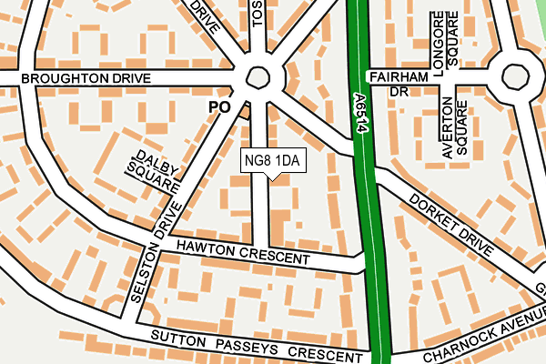 NG8 1DA map - OS OpenMap – Local (Ordnance Survey)