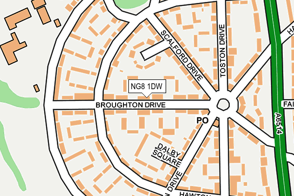 NG8 1DW map - OS OpenMap – Local (Ordnance Survey)