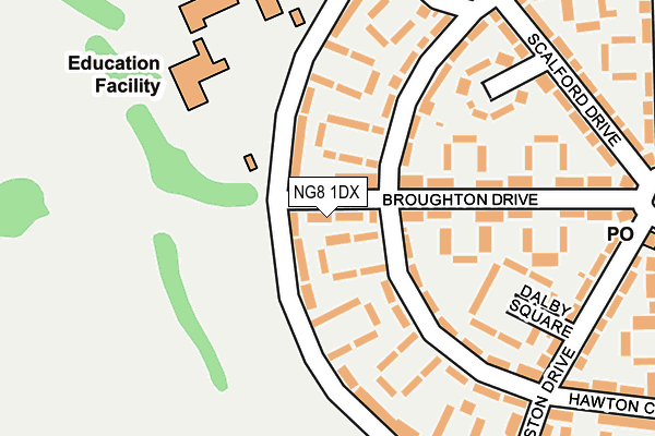 NG8 1DX map - OS OpenMap – Local (Ordnance Survey)