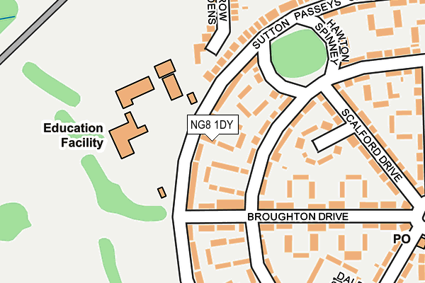 NG8 1DY map - OS OpenMap – Local (Ordnance Survey)