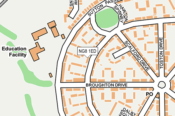 NG8 1ED map - OS OpenMap – Local (Ordnance Survey)