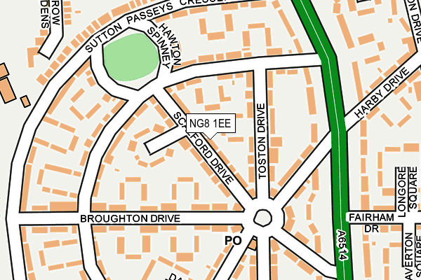 NG8 1EE map - OS OpenMap – Local (Ordnance Survey)