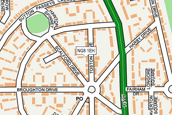 NG8 1EH map - OS OpenMap – Local (Ordnance Survey)