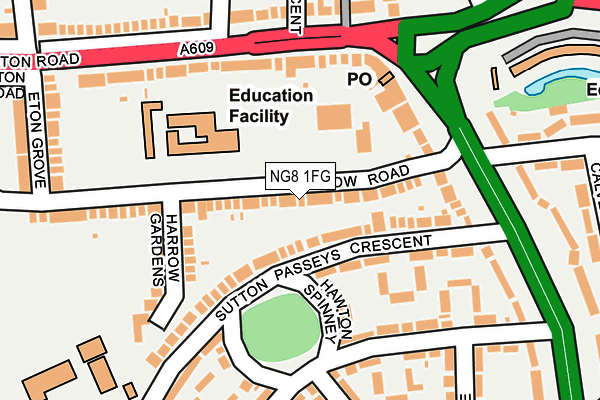 NG8 1FG map - OS OpenMap – Local (Ordnance Survey)